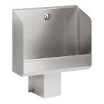Edelstahl wandmontierte Urinalrinne mit Rückwand ohne Elektroniksteuerung, 600 mm