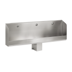 Edelstahl wandmontierte Urinalrinne mit Rückwand, mit integrierter thermischer Steuerung, 1800 mm , 24 V DC